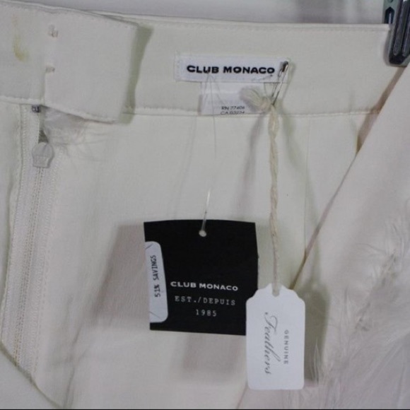 NWT Designer Women’s Club Monoco White Feather Ruffle Skirt Original $119 - Picture 13 of 16